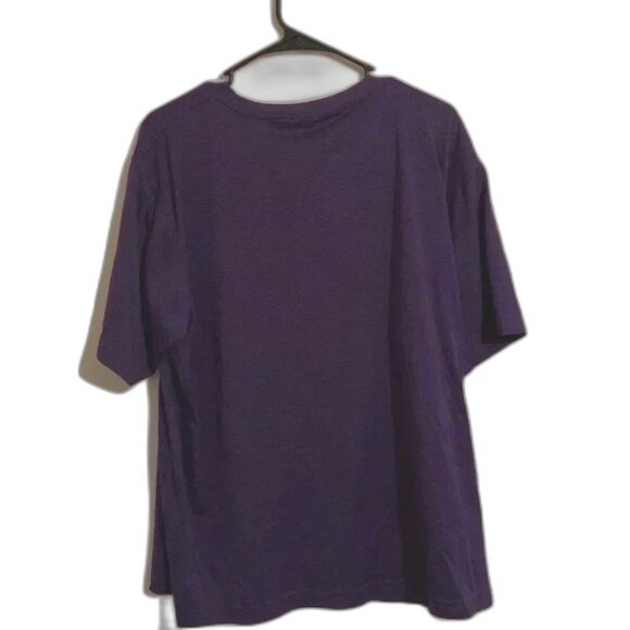 Reebok T-Shirt Men's Purple Gray Logo Athletic Quick Dry Short Sleeve - Picture 2 of 4